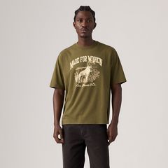 Workwear Graphic T-Shirt — Made For Workin Dark Olive - Green 3