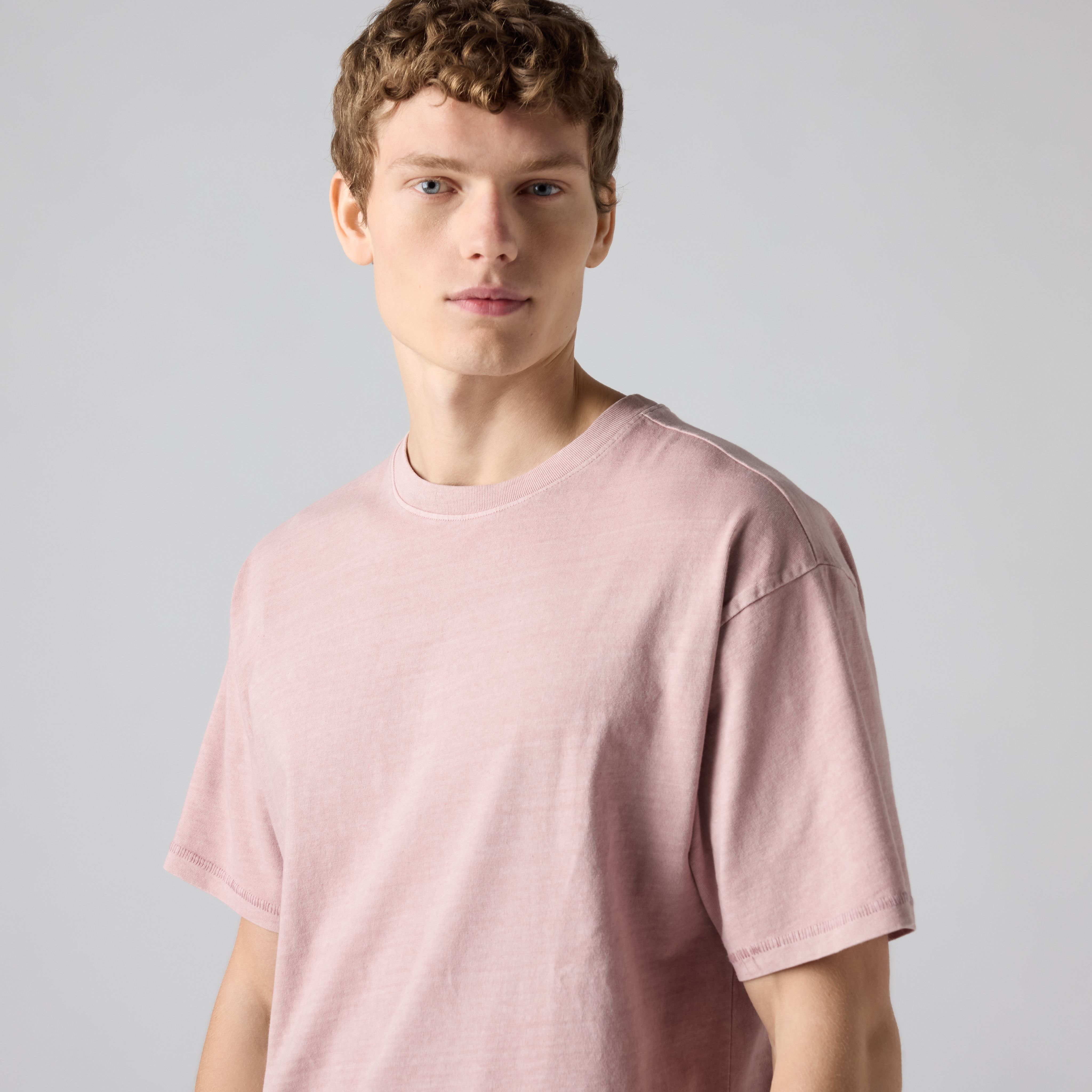 Boxy Short-Sleeve Grunge Wash T-Shirt 2