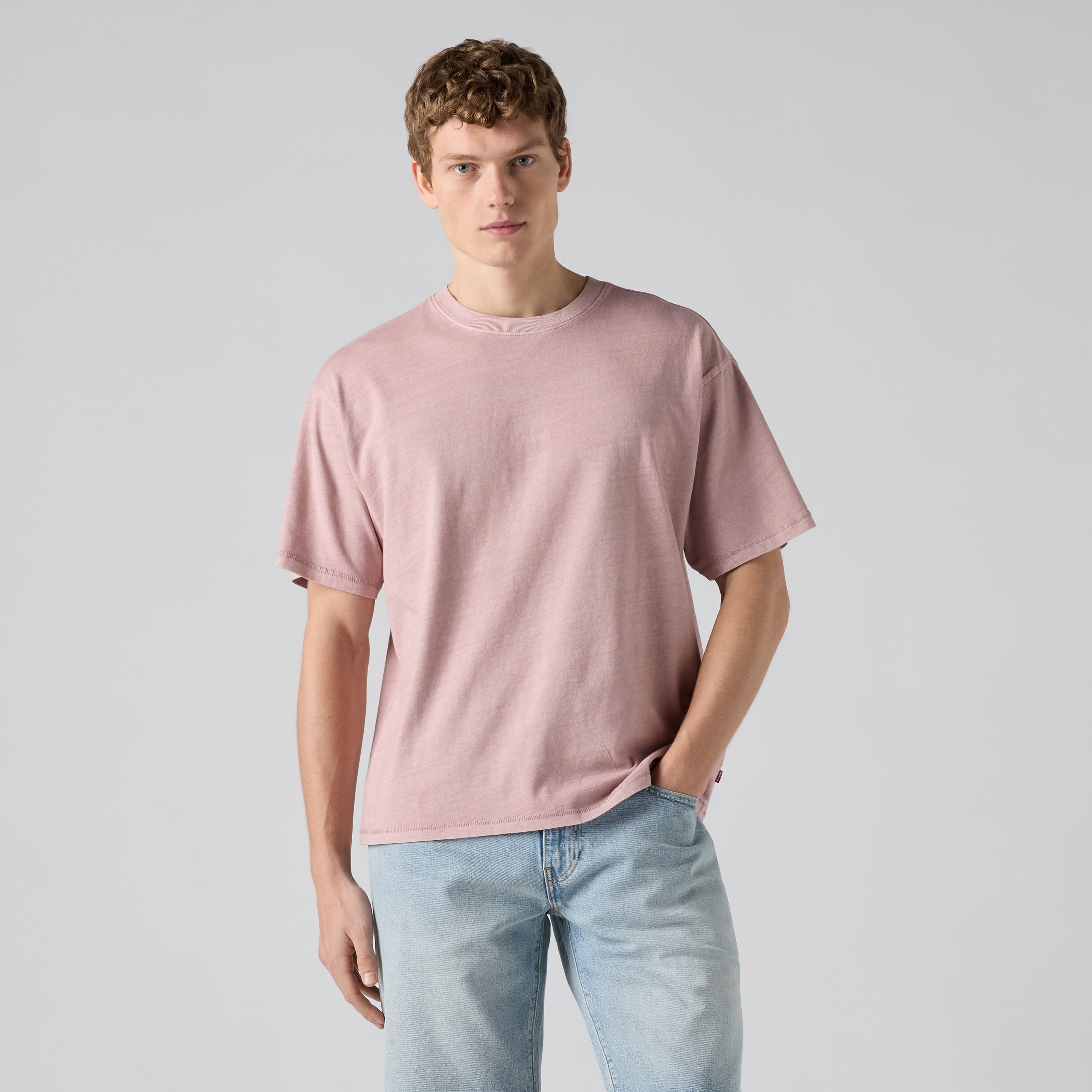 Boxy Short-Sleeve Grunge Wash T-Shirt 8