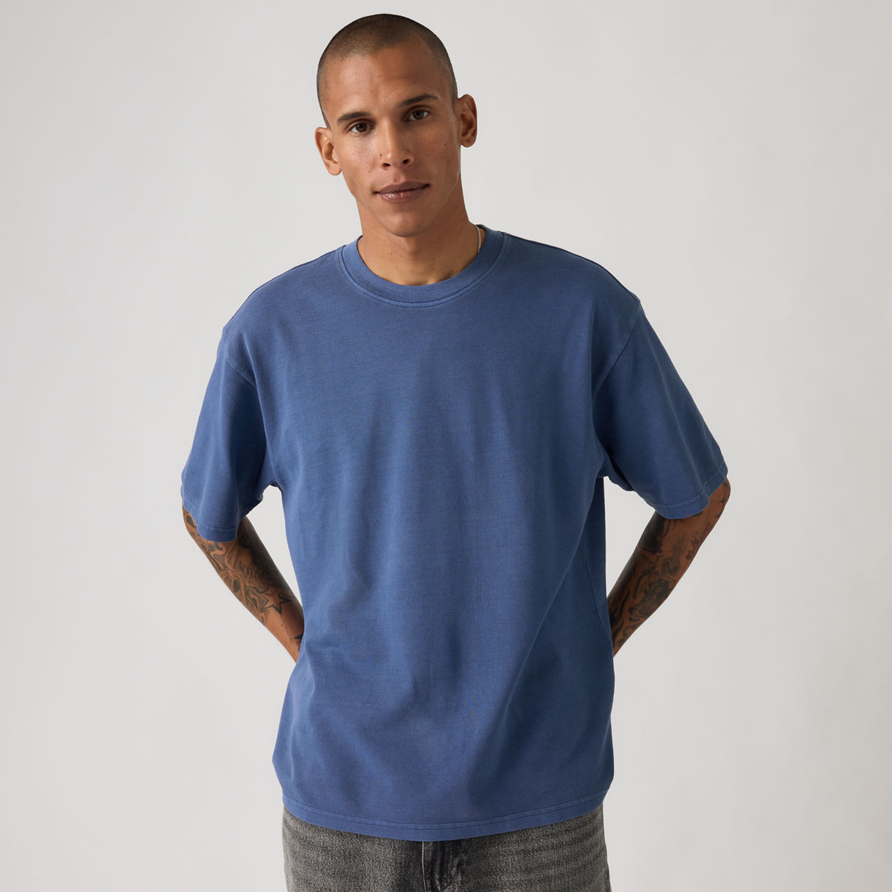 Boxy Short-Sleeve Garment Dye T-Shirt 1