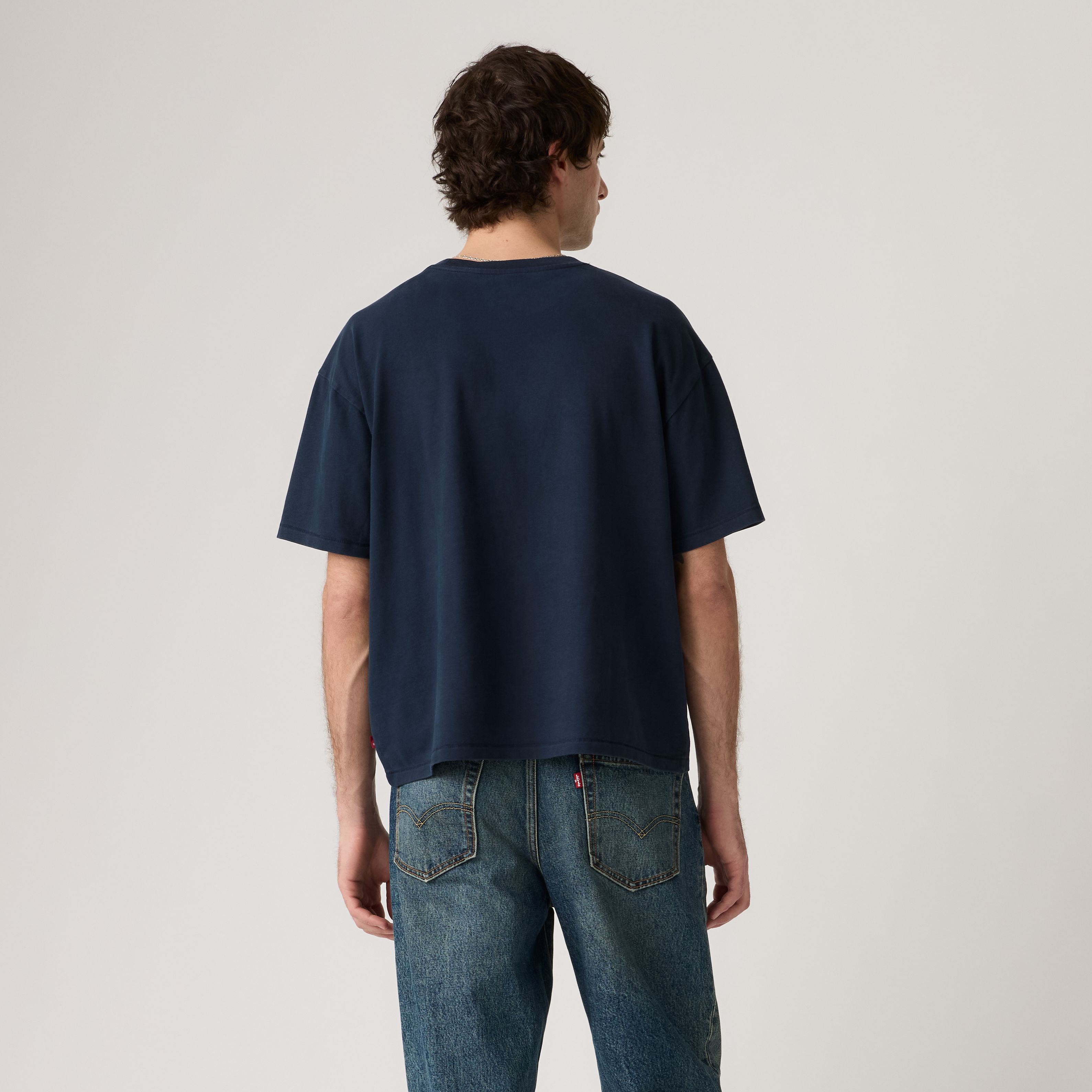 Boxy Short-Sleeve Grunge Wash T-Shirt 4