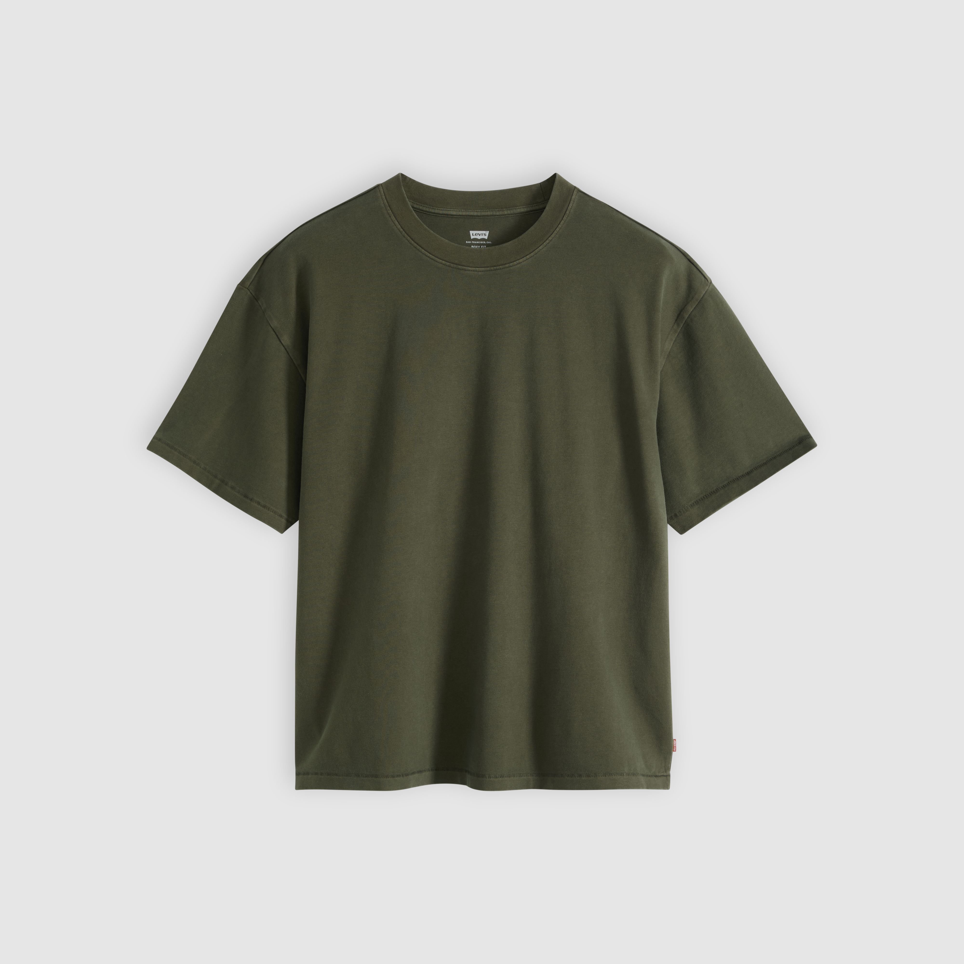 Boxy Short-Sleeve Grunge Wash T-Shirt 5