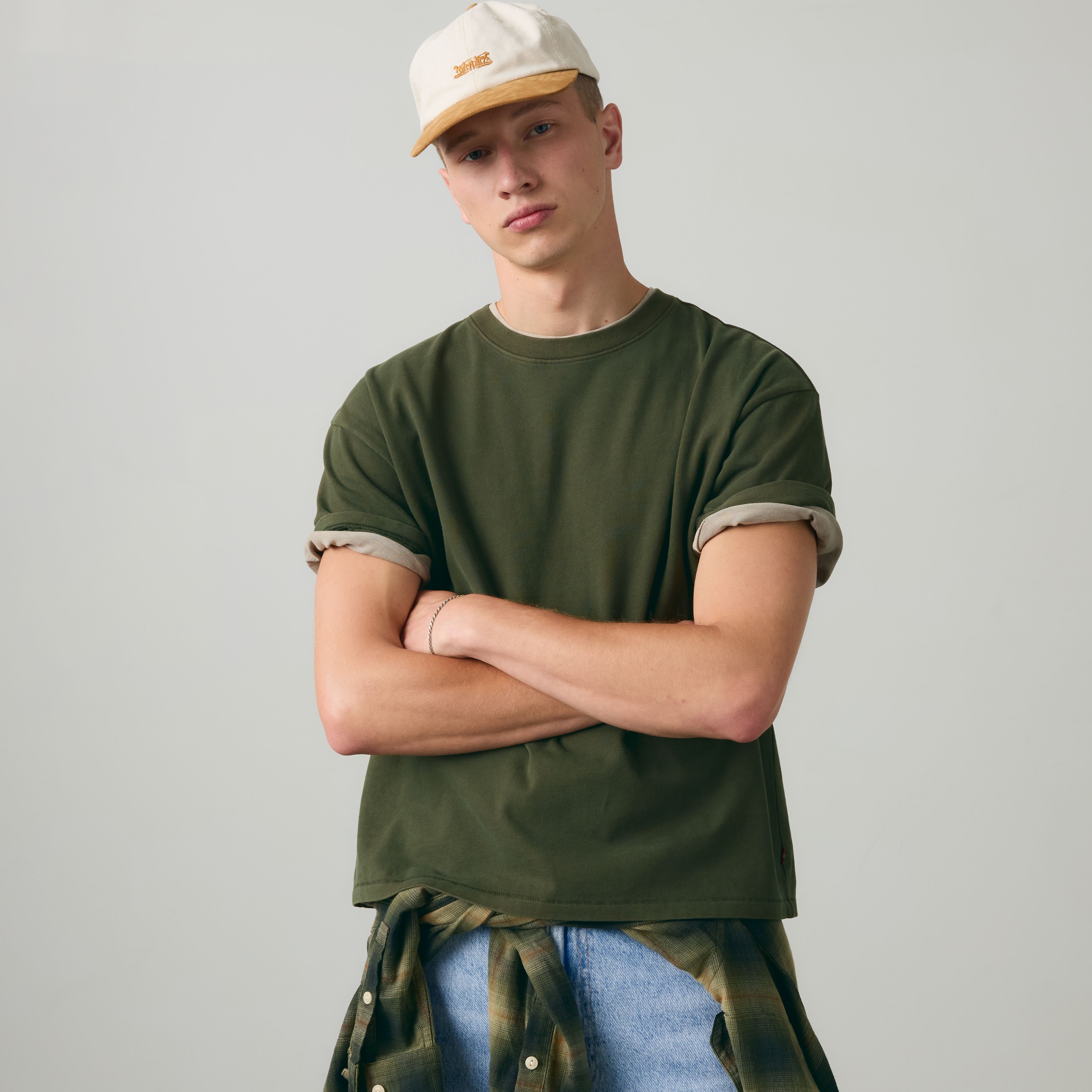 Boxy Short-Sleeve Grunge Wash T-Shirt 2