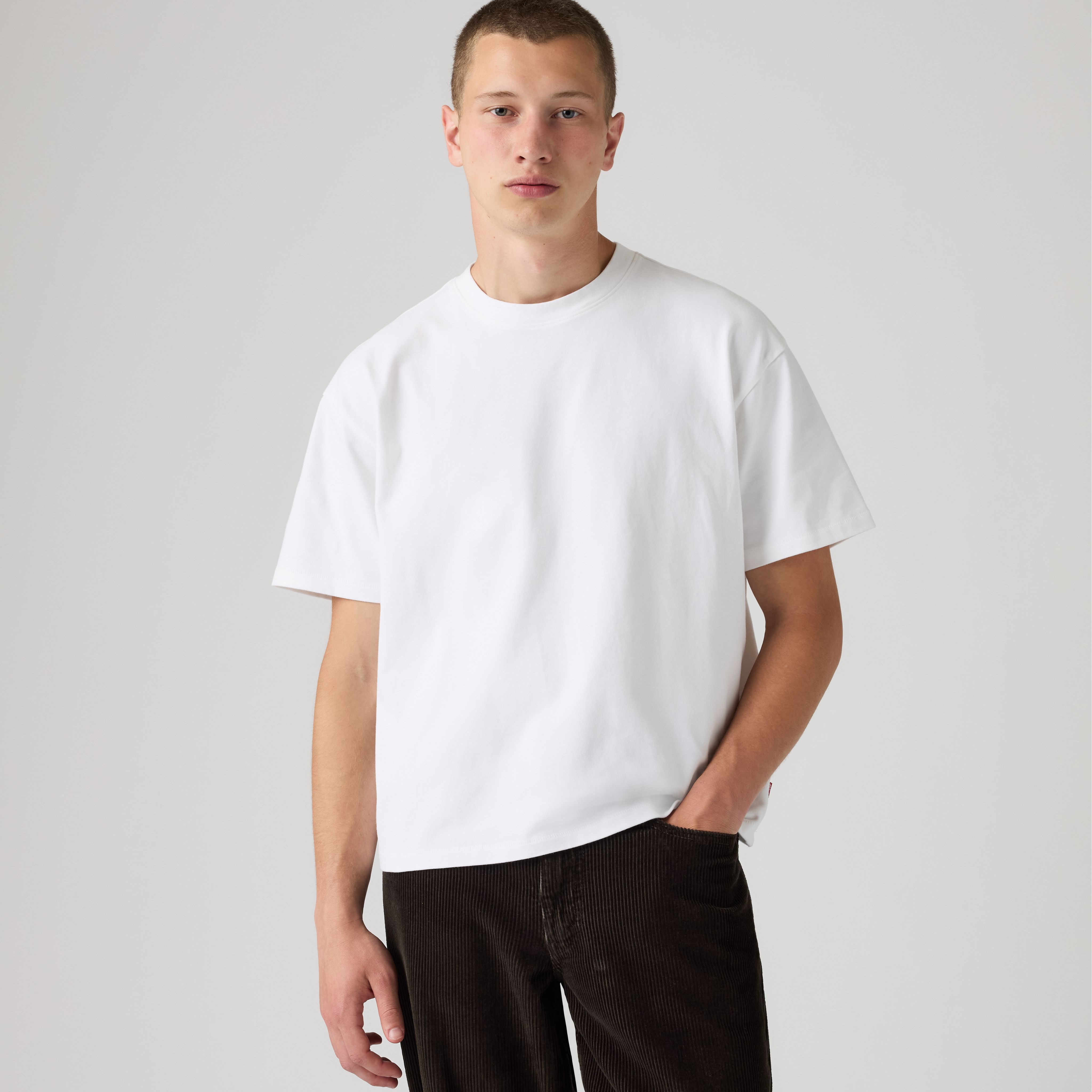 Boxy Short-Sleeve Grunge Wash T-Shirt 1