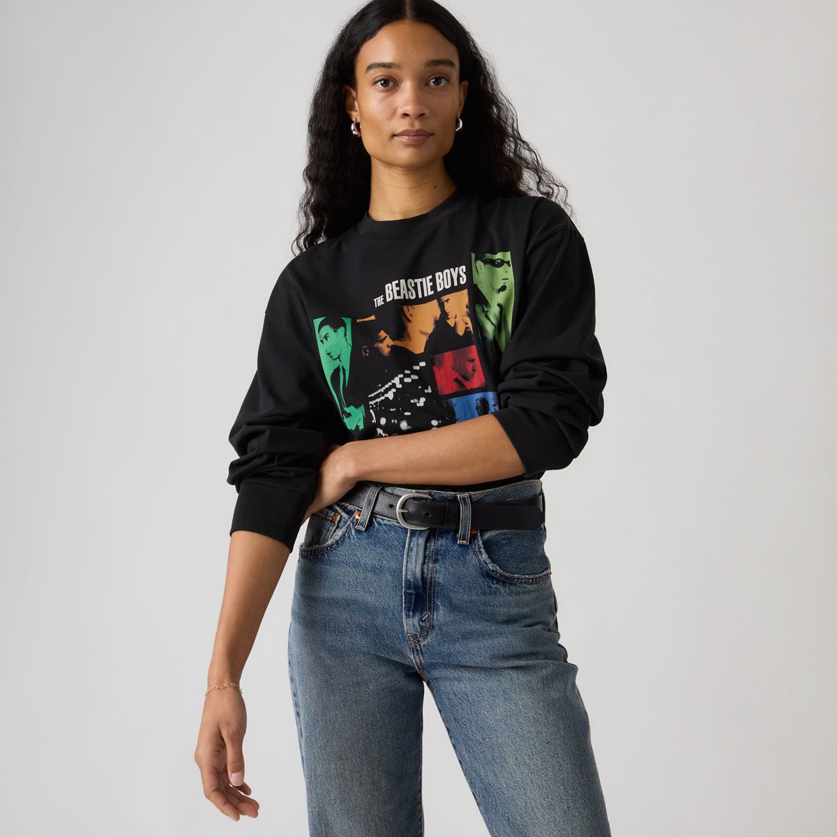 Beastie Boys Long Sleeve Band Tee — Caviar - Black