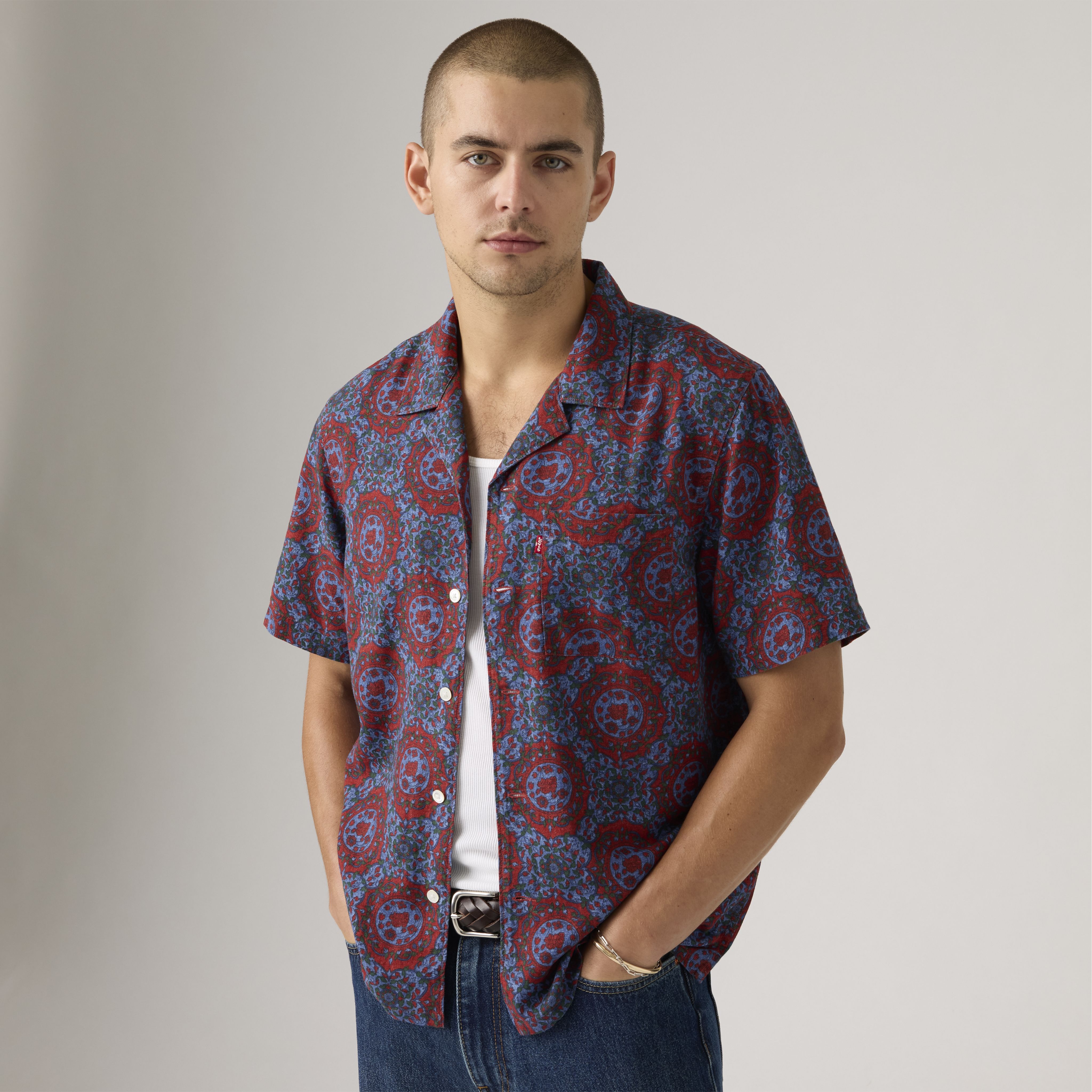 Short Sleeve Sunset Standard Camp Shirt 1