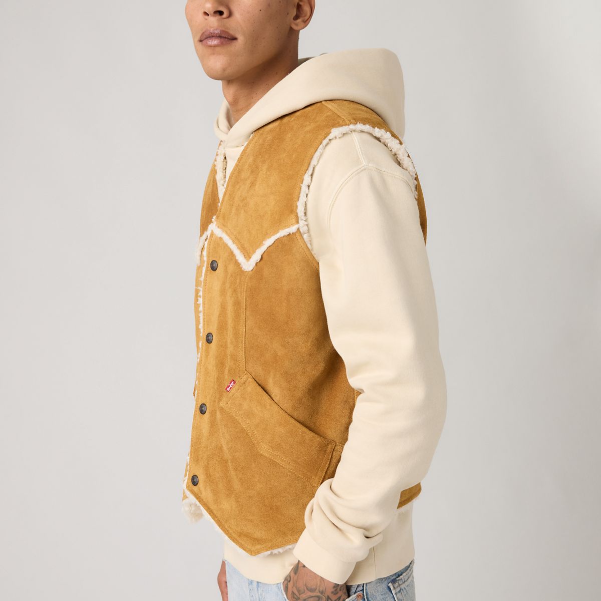 Western Suede Vest — Evening Sun Vest - Brown