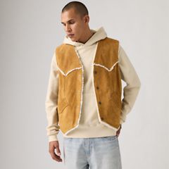 Western Suede Vest — Evening Sun Vest - Brown 1