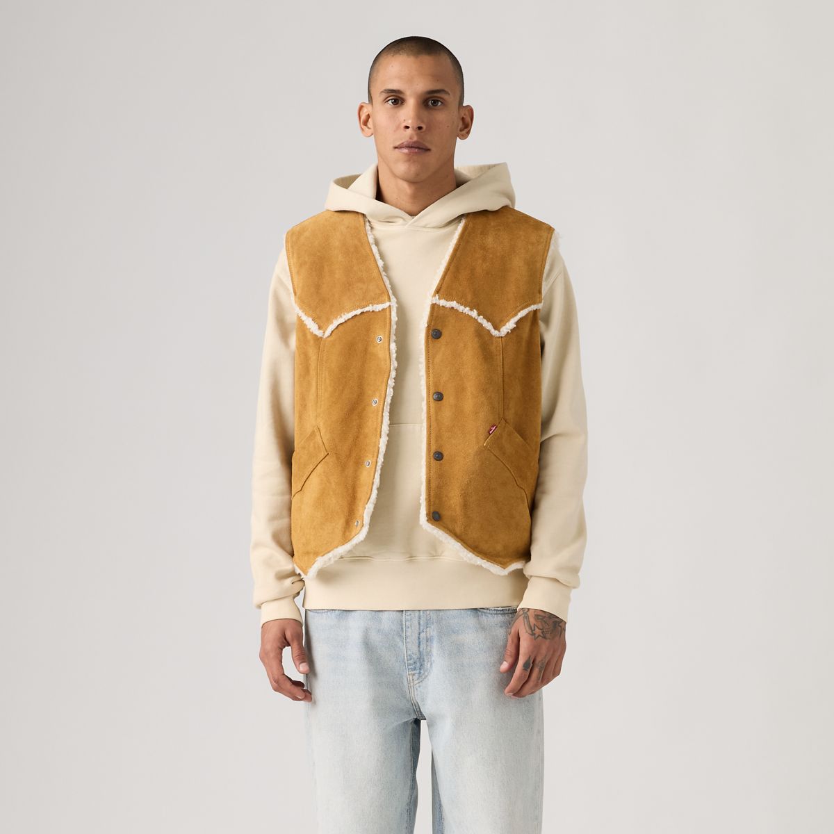 Western Suede Vest — Evening Sun Vest - Brown