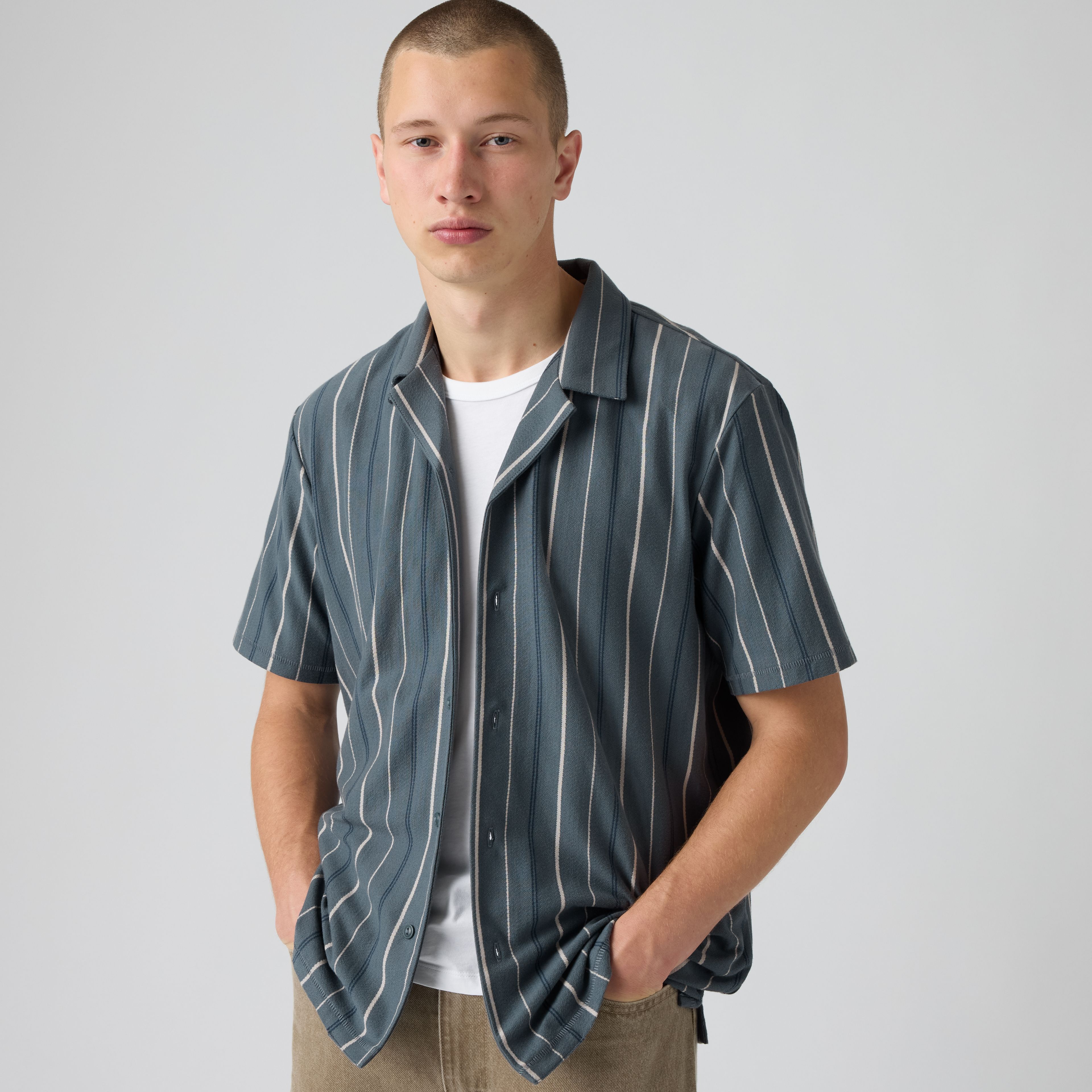 100% Cotton Knit Camp Shirt
