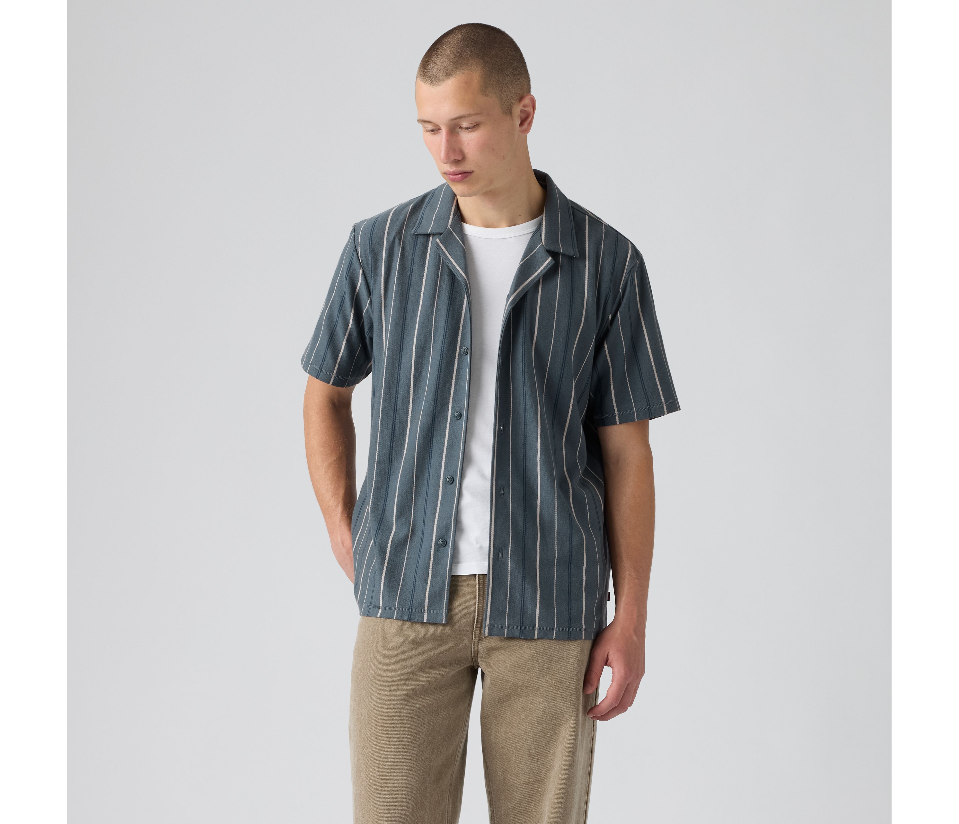 100% Cotton Knit Camp Shirt