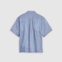 Short-Sleeve Camp Shirt — Mini Plaid - Blue 7