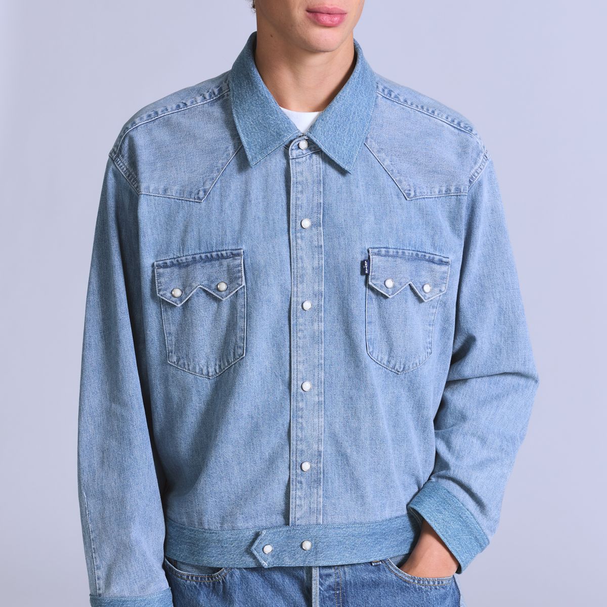 Customized Sawtooth Overshirt — Ranchero - Medium Wash
