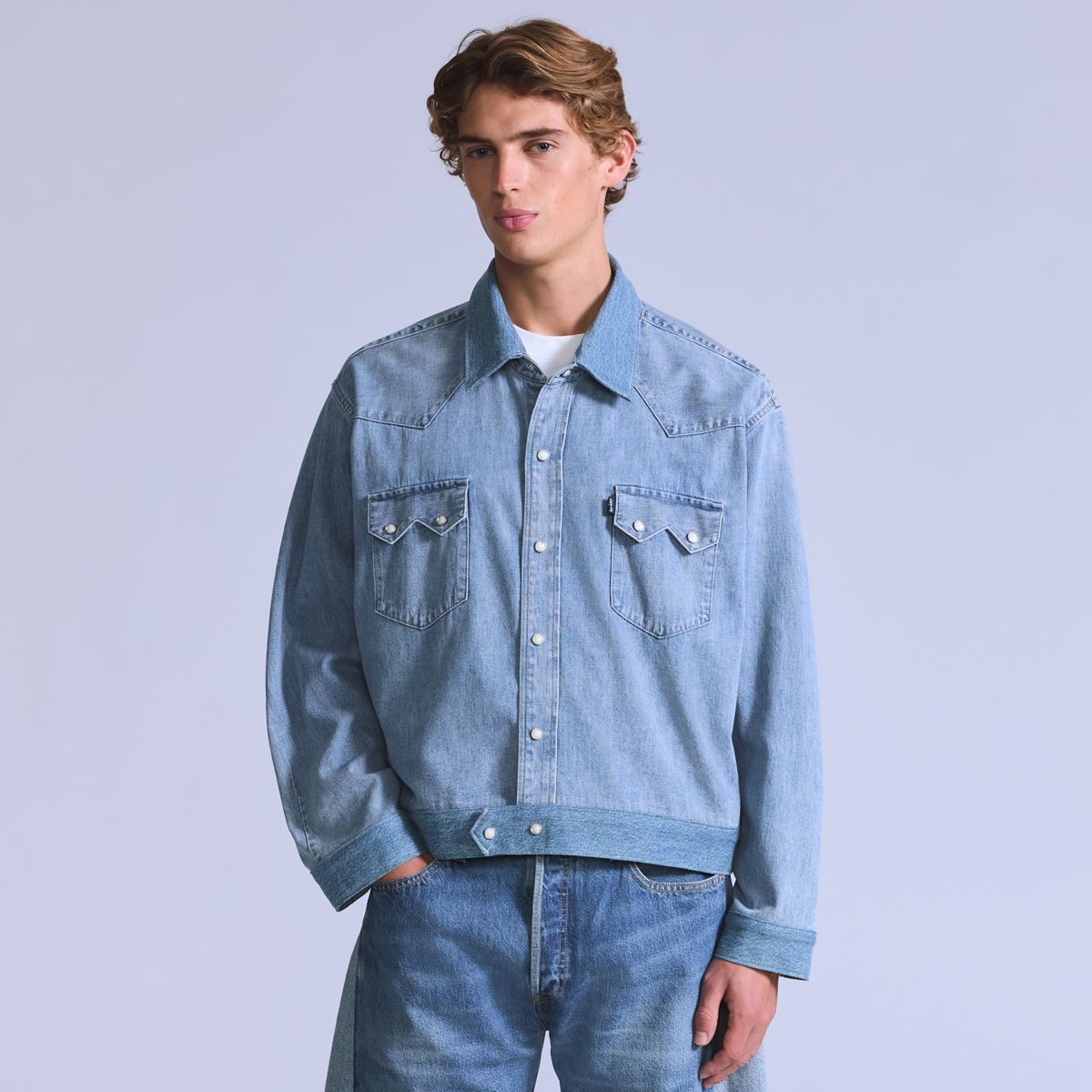 Customized Sawtooth Overshirt — Ranchero - Medium Wash