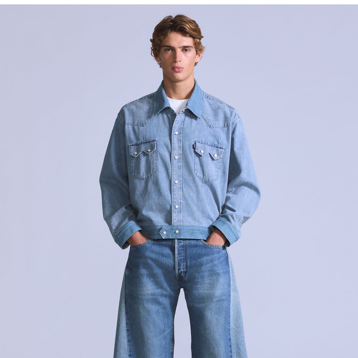 Customized Sawtooth Overshirt — Ranchero - Medium Wash