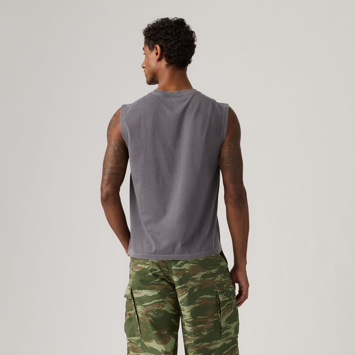 Muscle Tank — 90's Fade Wash Phantom - Black