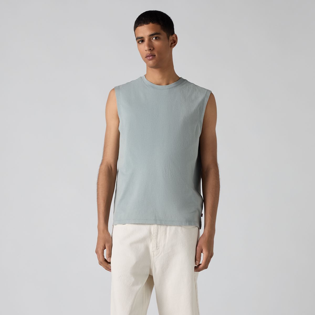 90's Fade Wash Muscle Tank — 90's Fade Wash Lead - Blue