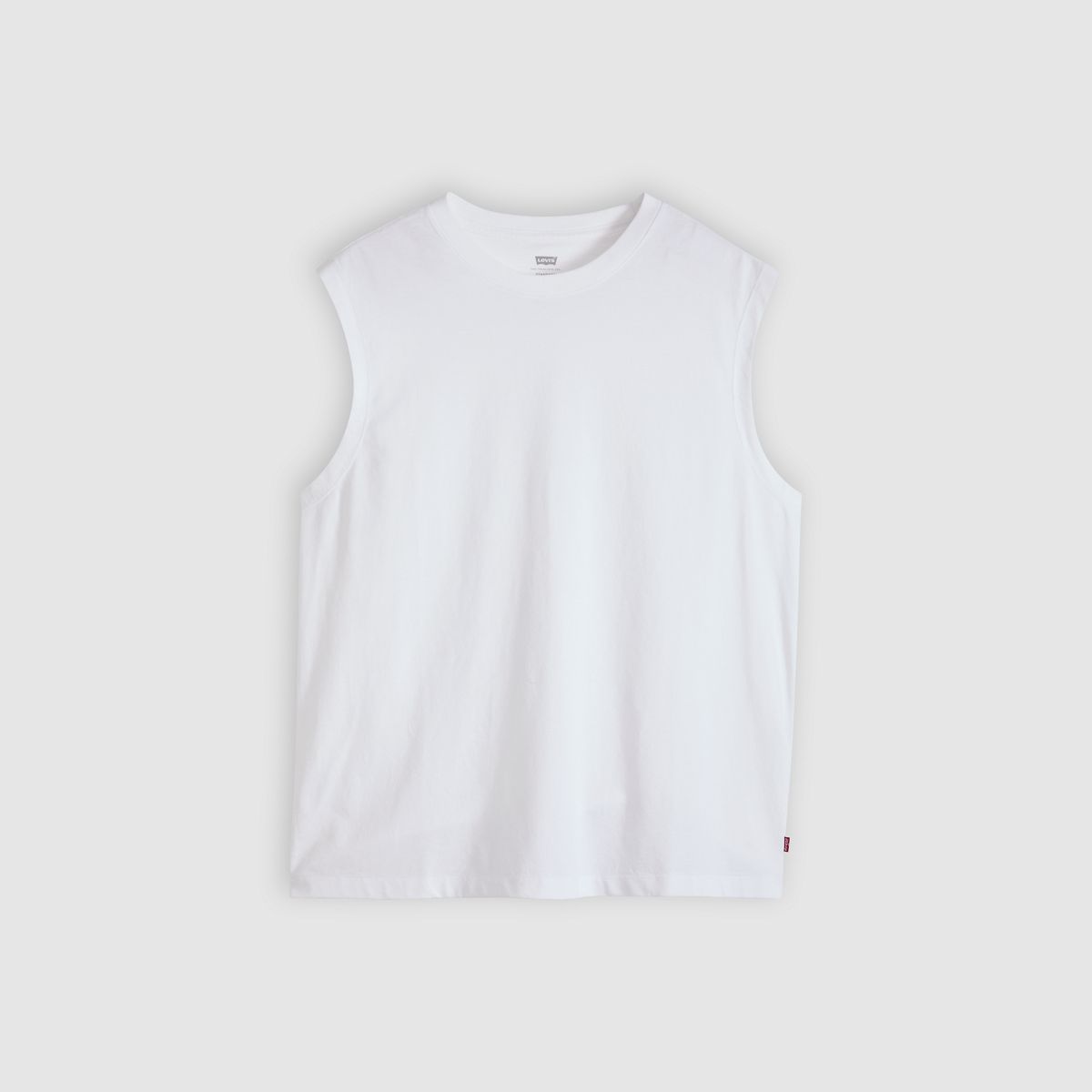90's Fade Wash Muscle Tank — Bright White - White