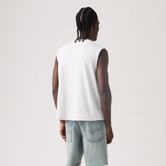 90's Fade Wash Muscle Tank — Bright White - White 4