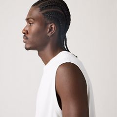 90's Fade Wash Muscle Tank — Bright White - White 2