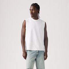 90's Fade Wash Muscle Tank — Bright White - White 3