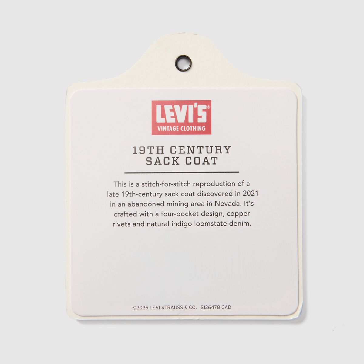 Levi's® Vintage Clothing 19th Century Sack Coat — Rinse LVC - Blue