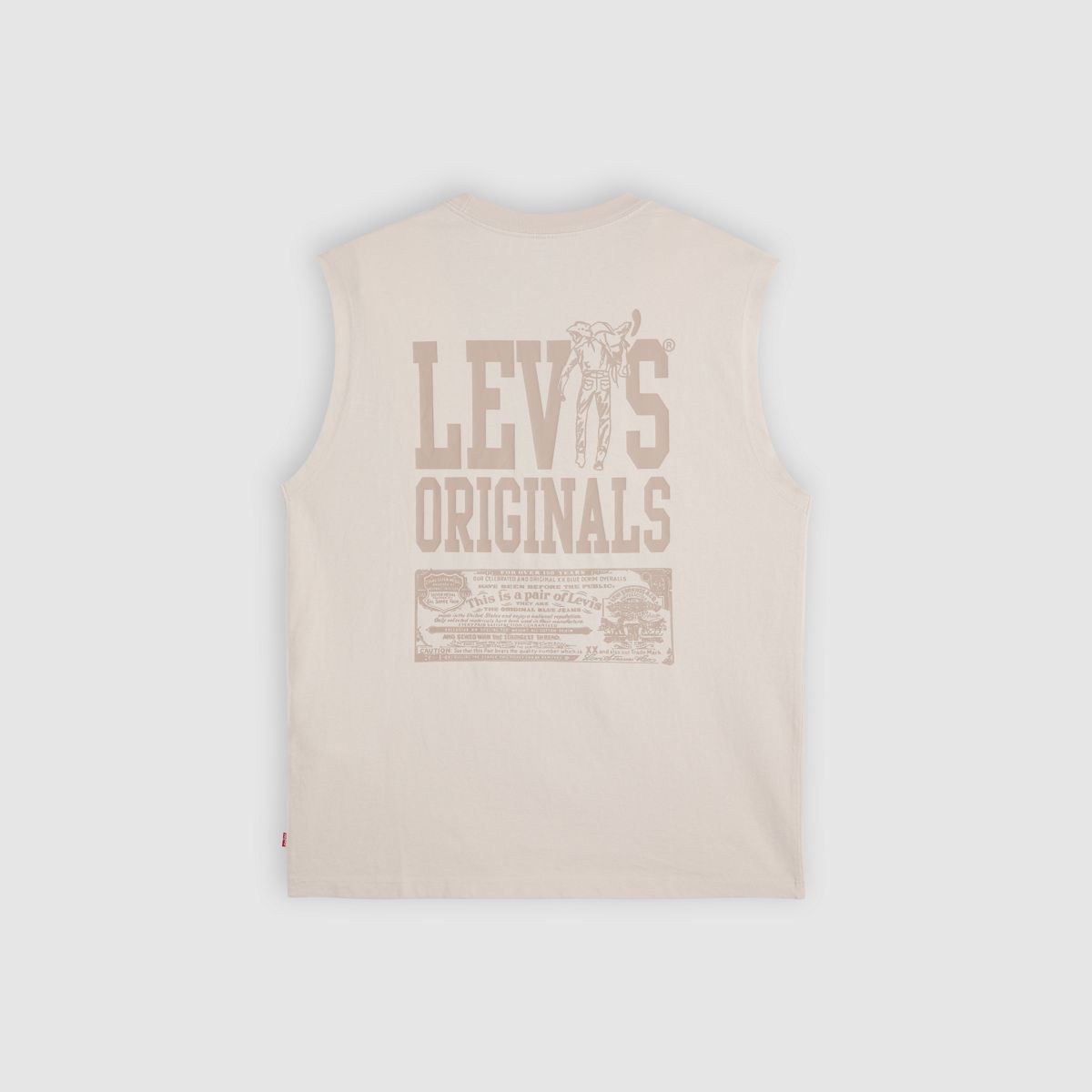 Graphic Muscle Tank — Pumice Stone - Beige