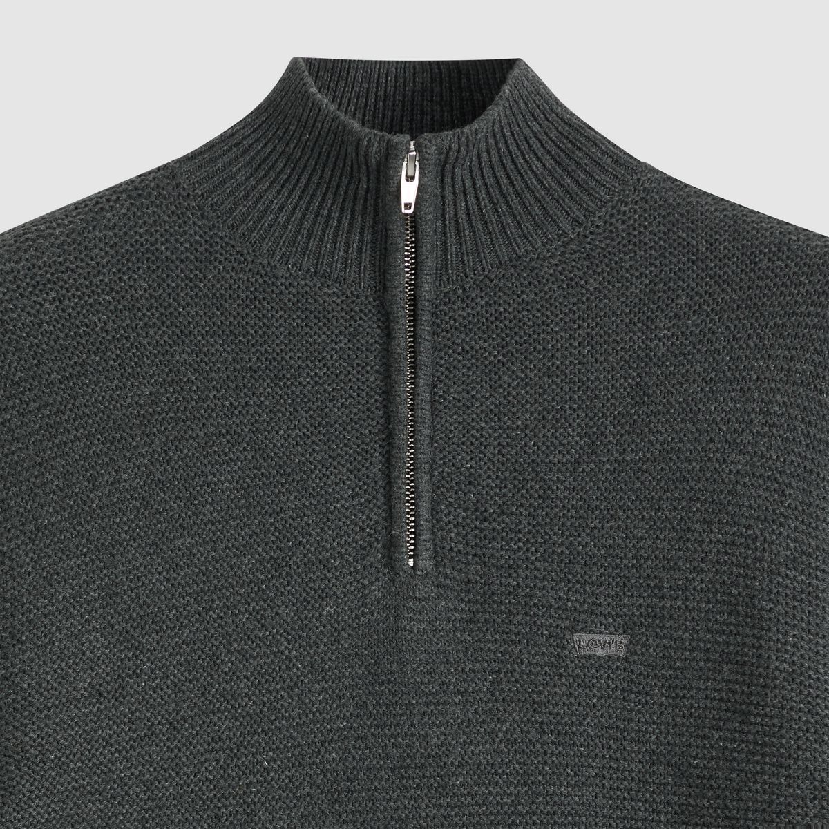 Housemark Quarter Zip Sweater — Obscidian Heather - Black