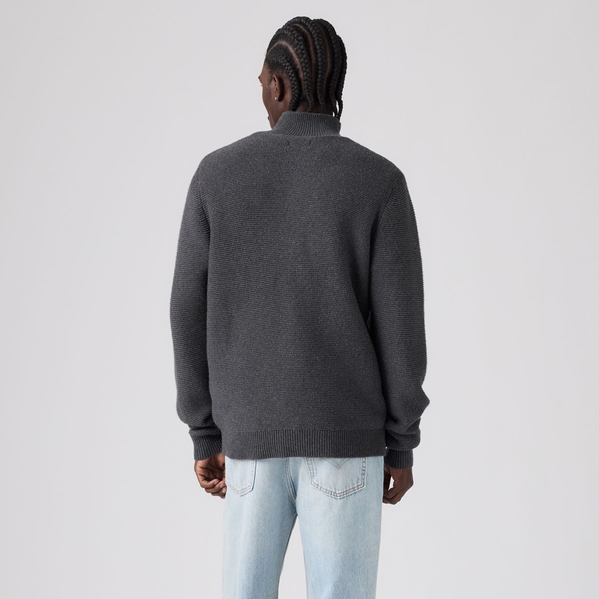 Housemark Quarter Zip Sweater — Obscidian Heather - Black