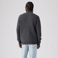 Housemark Quarter Zip Sweater — Obscidian Heather - Black 4