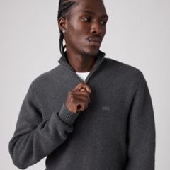 Housemark Quarter Zip Sweater — Obscidian Heather - Black 2