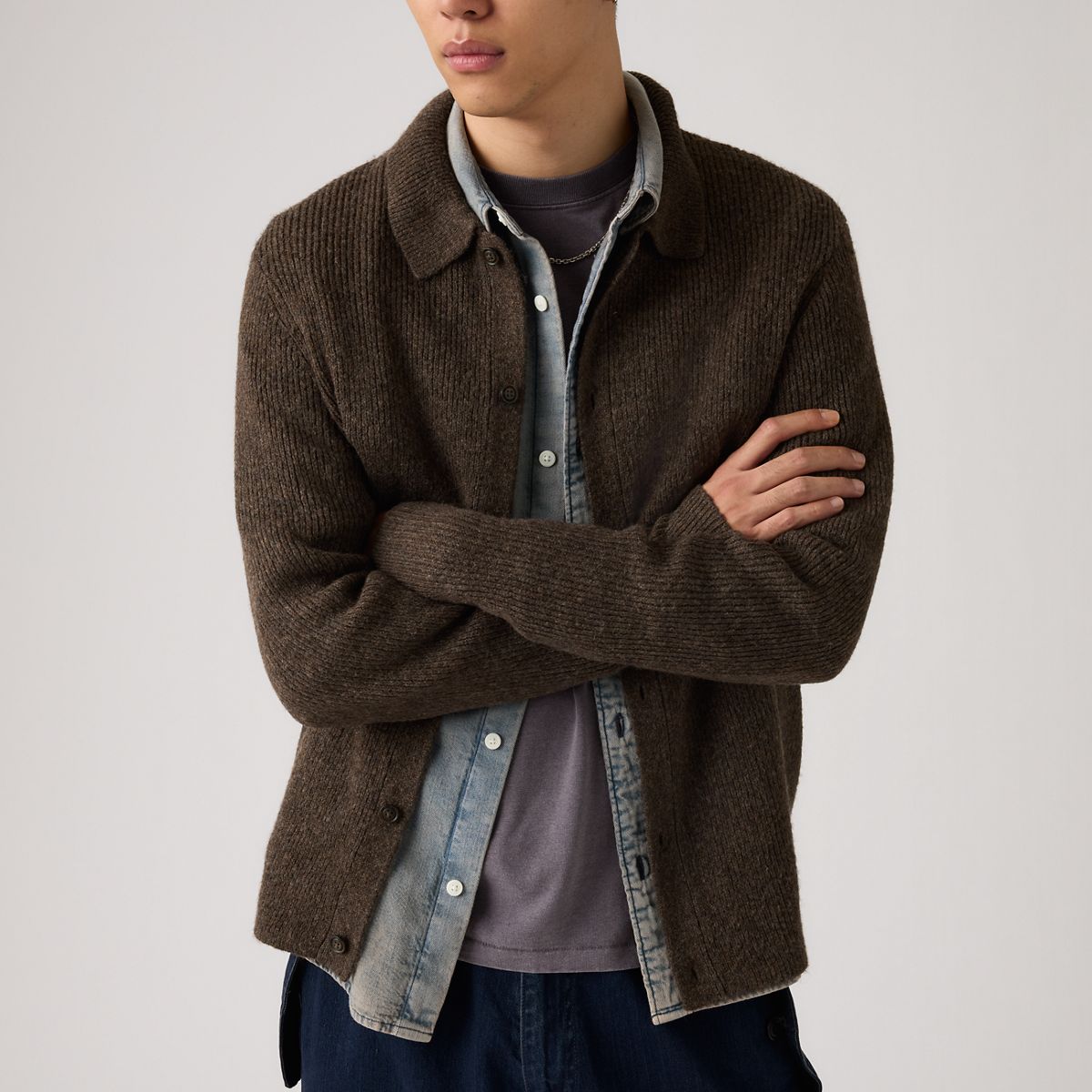 Catalina Cardigan — Chocolate Brown Heather - Brown