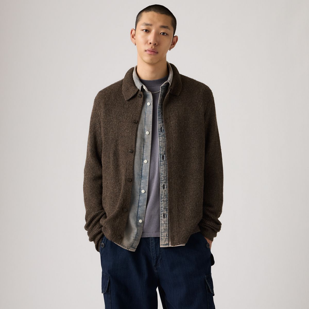 Catalina Cardigan — Chocolate Brown Heather - Brown