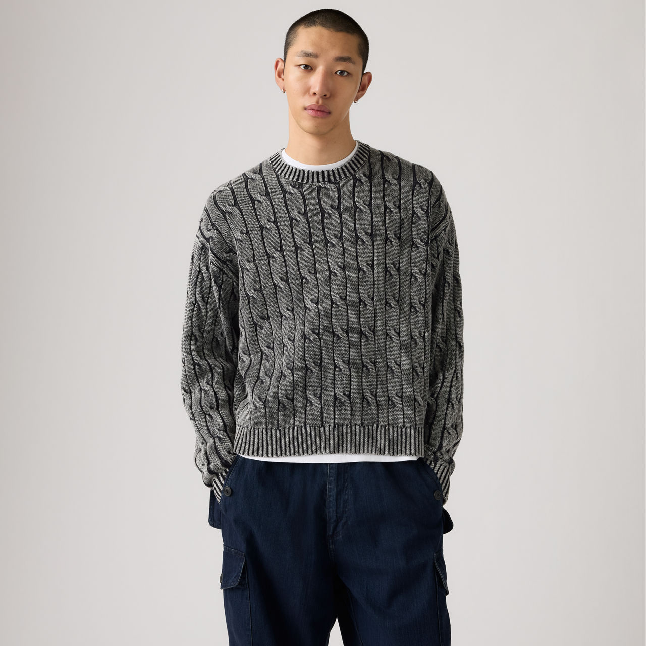 Carmel Cable Crewneck Sweater 1
