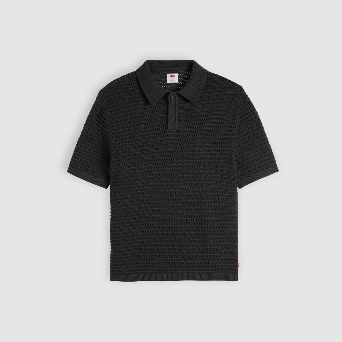 100% Cotton Laguna Sweater Polo — Dark Phantom - Black