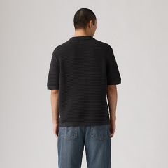 100% Cotton Laguna Sweater Polo — Dark Phantom - Black 4
