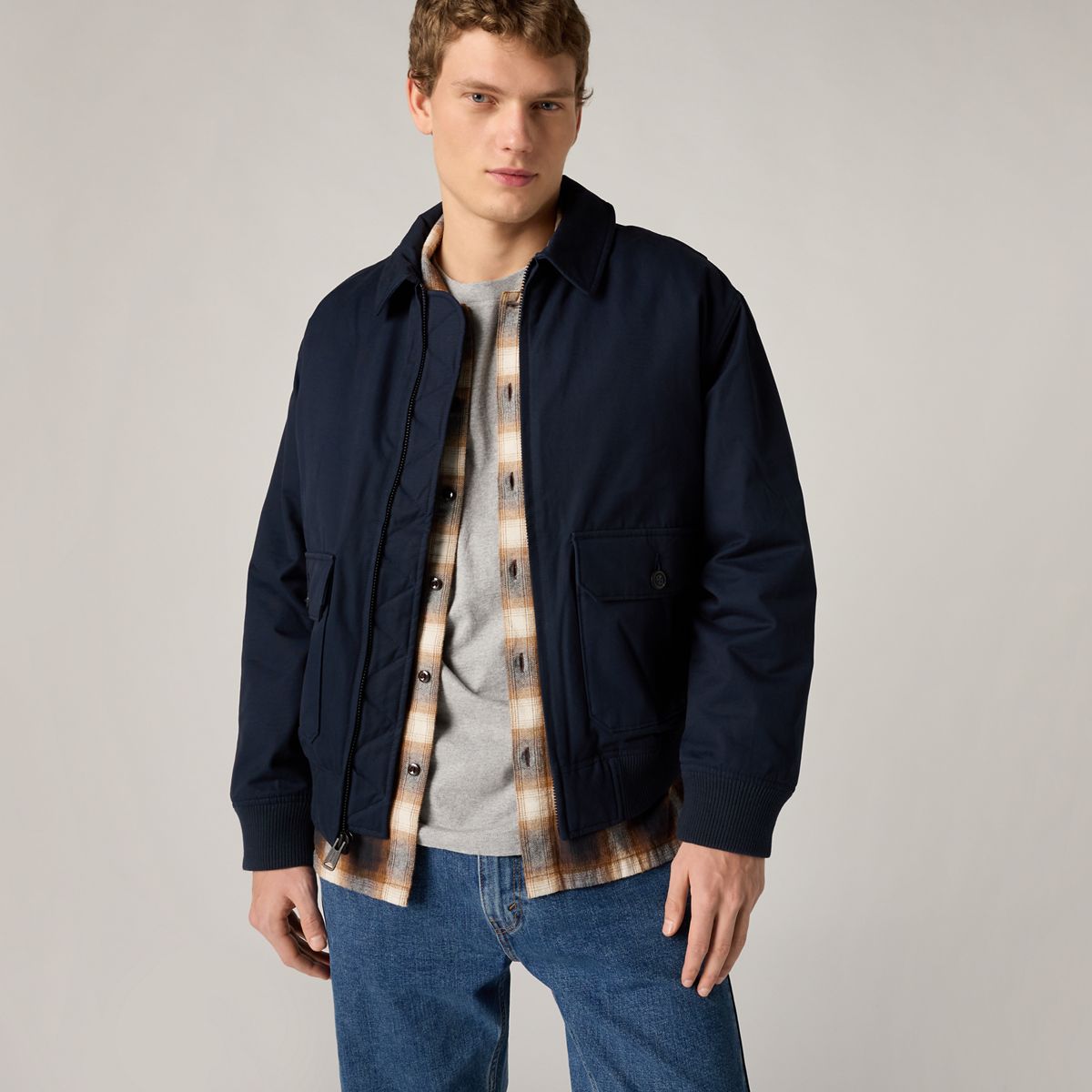 Cortland Canvas Jacket — Sky Captain - Blue