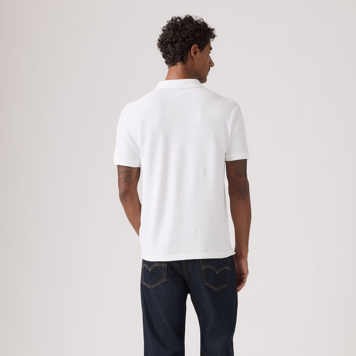100% Cotton Levi's Original Polo — Bright White - White