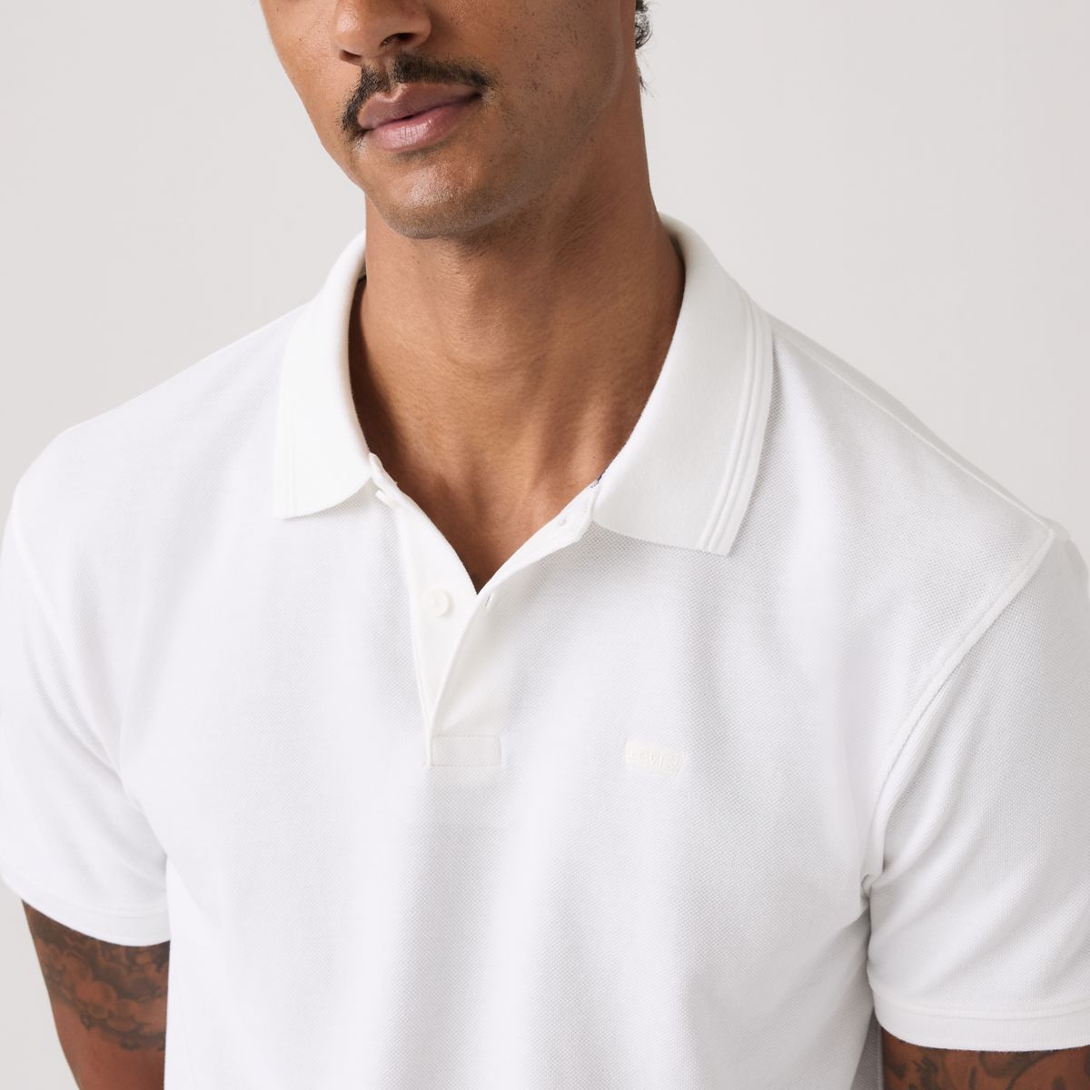 100% Cotton Levi's Original Polo — Bright White - White