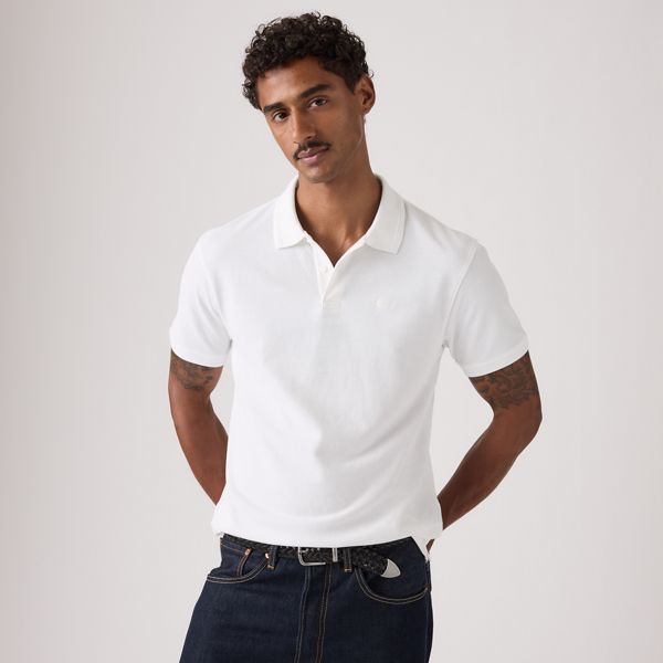100% Cotton Levi's Original Polo — Bright White - White