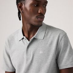100% Cotton Levi's Original Polo — Mid Tone Grey Heather - White 2