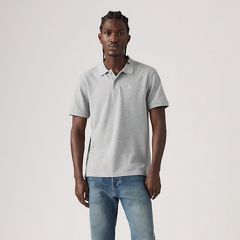 100% Cotton Levi's Original Polo — Mid Tone Grey Heather - White 3