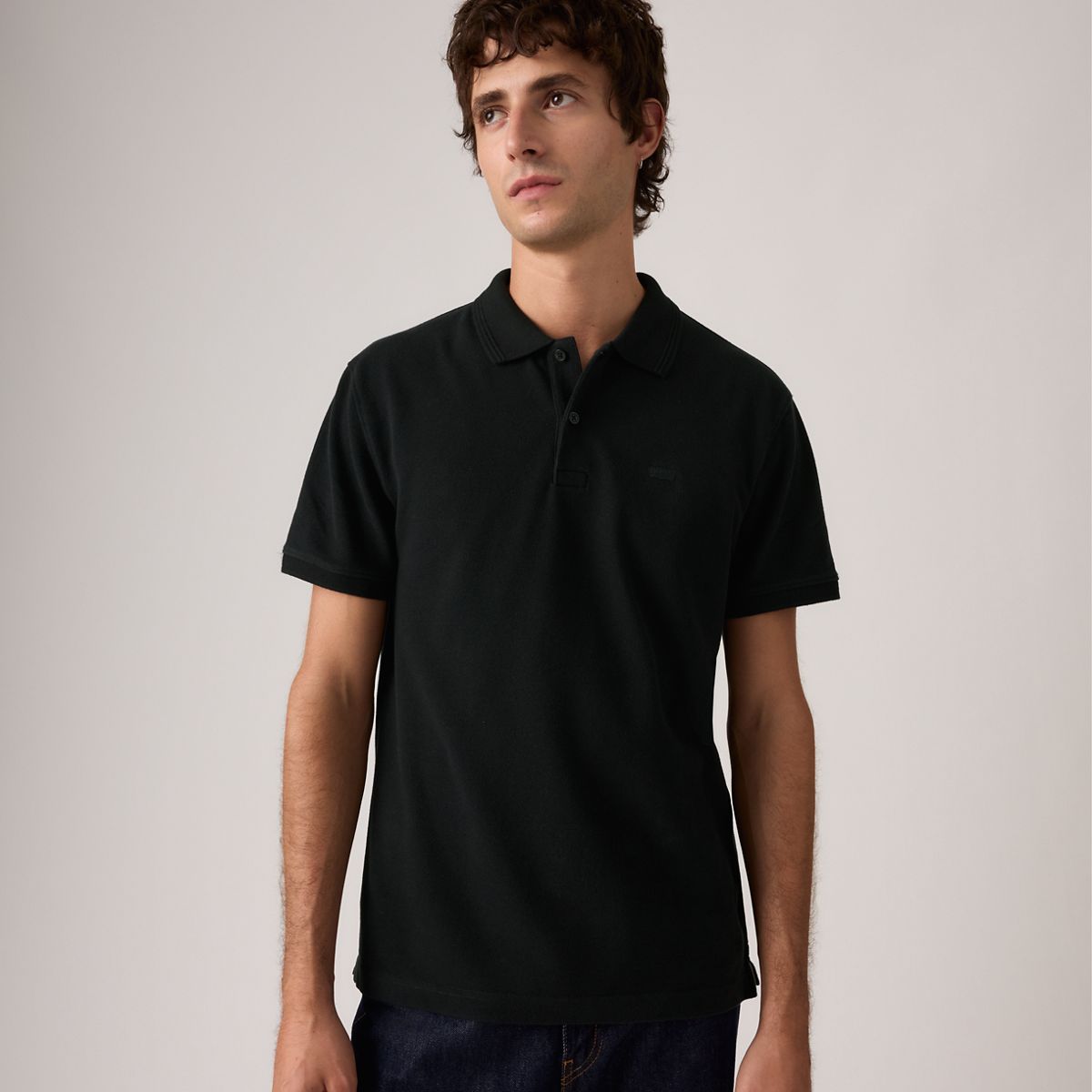 100% Cotton Levi's Original Polo — Mineral Black - Black