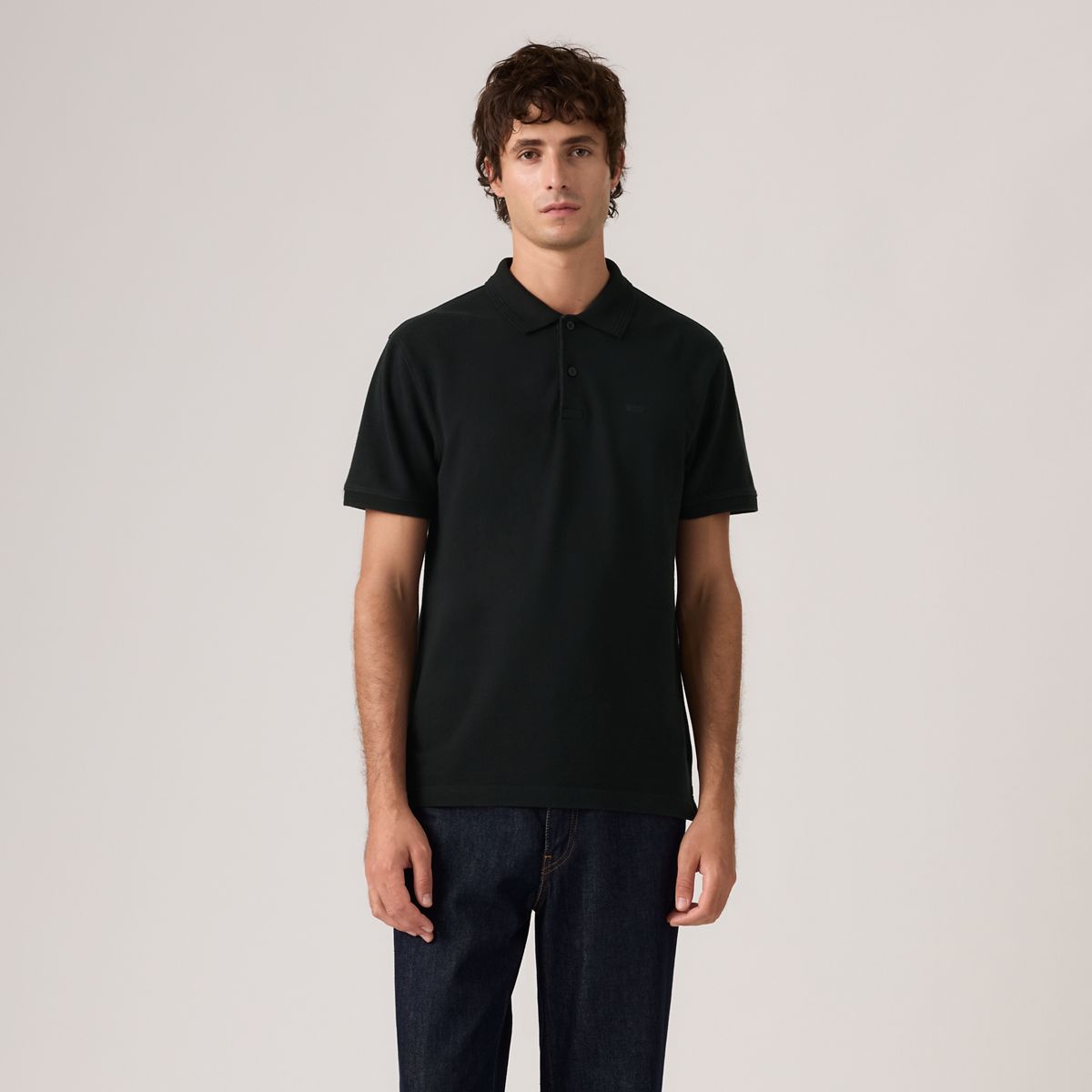 100% Cotton Levi's Original Polo — Mineral Black - Black