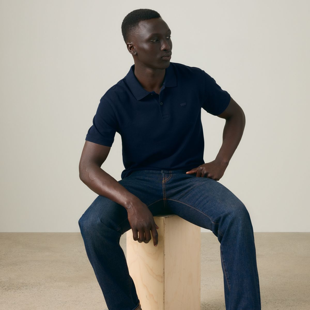 100% Cotton Levi's Original Polo — Navy Blazer - Blue