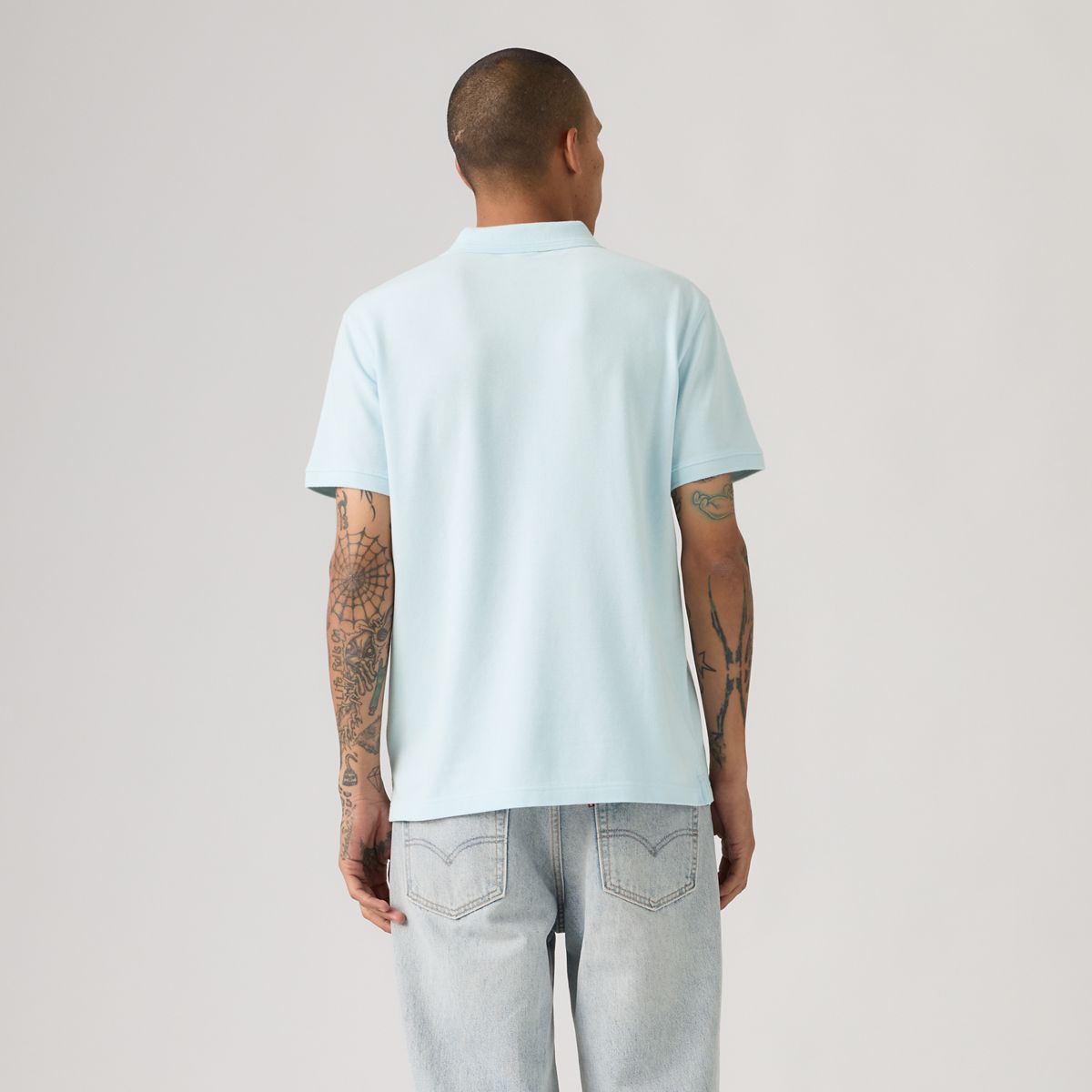 100% Cotton Levi's Original Polo — Omphalodes - Blue