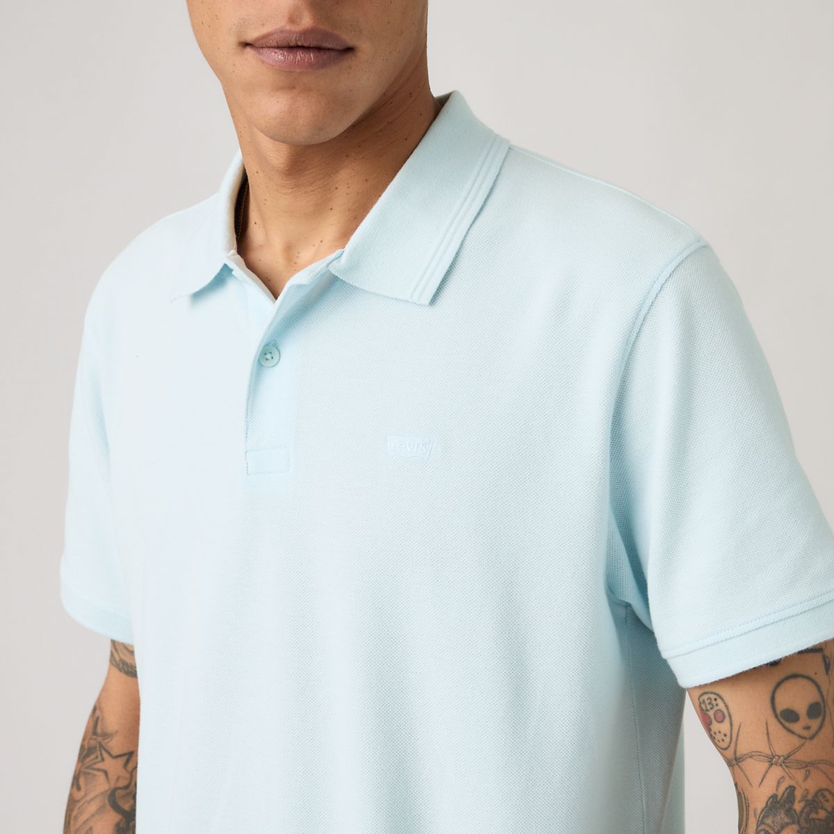 100% Cotton Levi's Original Polo — Omphalodes - Blue