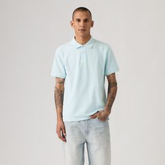 100% Cotton Levi's Original Polo — Omphalodes - Blue 3