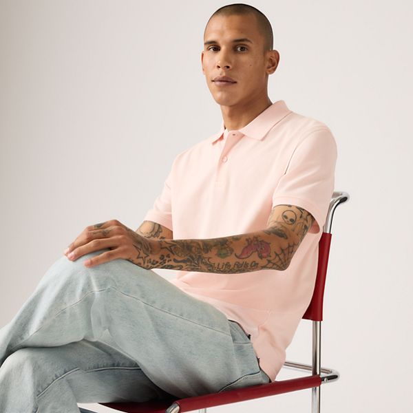 100% Cotton Levi's Original Polo — Crystal Pink - Pink
