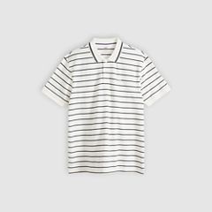 100% Cotton Levi's Original Polo — Teddy Stripe Egret - White 5